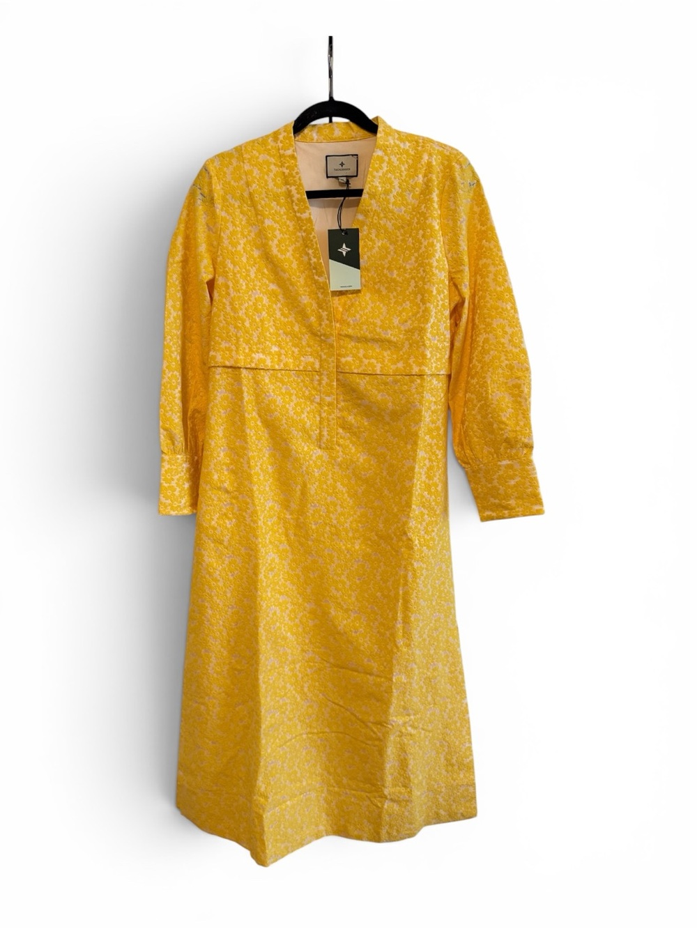 NWT, Tuckernuck Yellow Aurelia Jacquard Maxi Dress | Medium